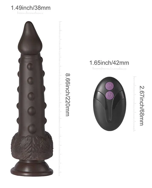 Alger 8 Inch Thrusting Dildo - Black