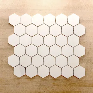 American Universal Corp. | White Hexagon 2 in. Unglazed Ceramic Porcelain Tiles