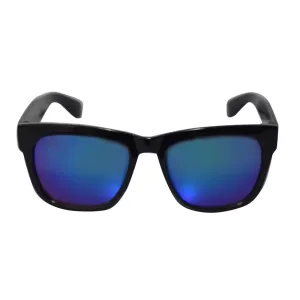 Amour Unisex Square Sunglasses Blue Frame, Blue Lens (Large) - Pack Of 1