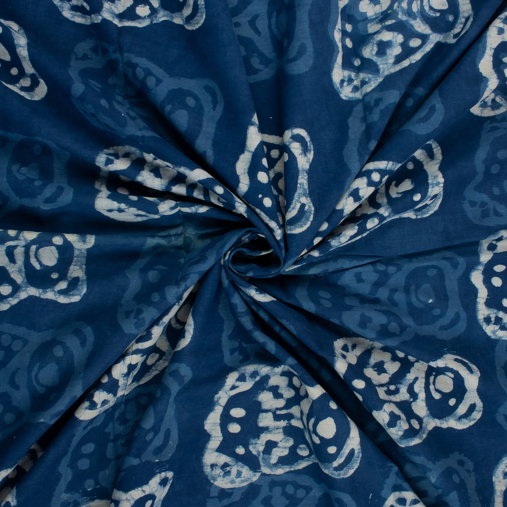 Animal Handmade Printed Indigo Block Print Fabric