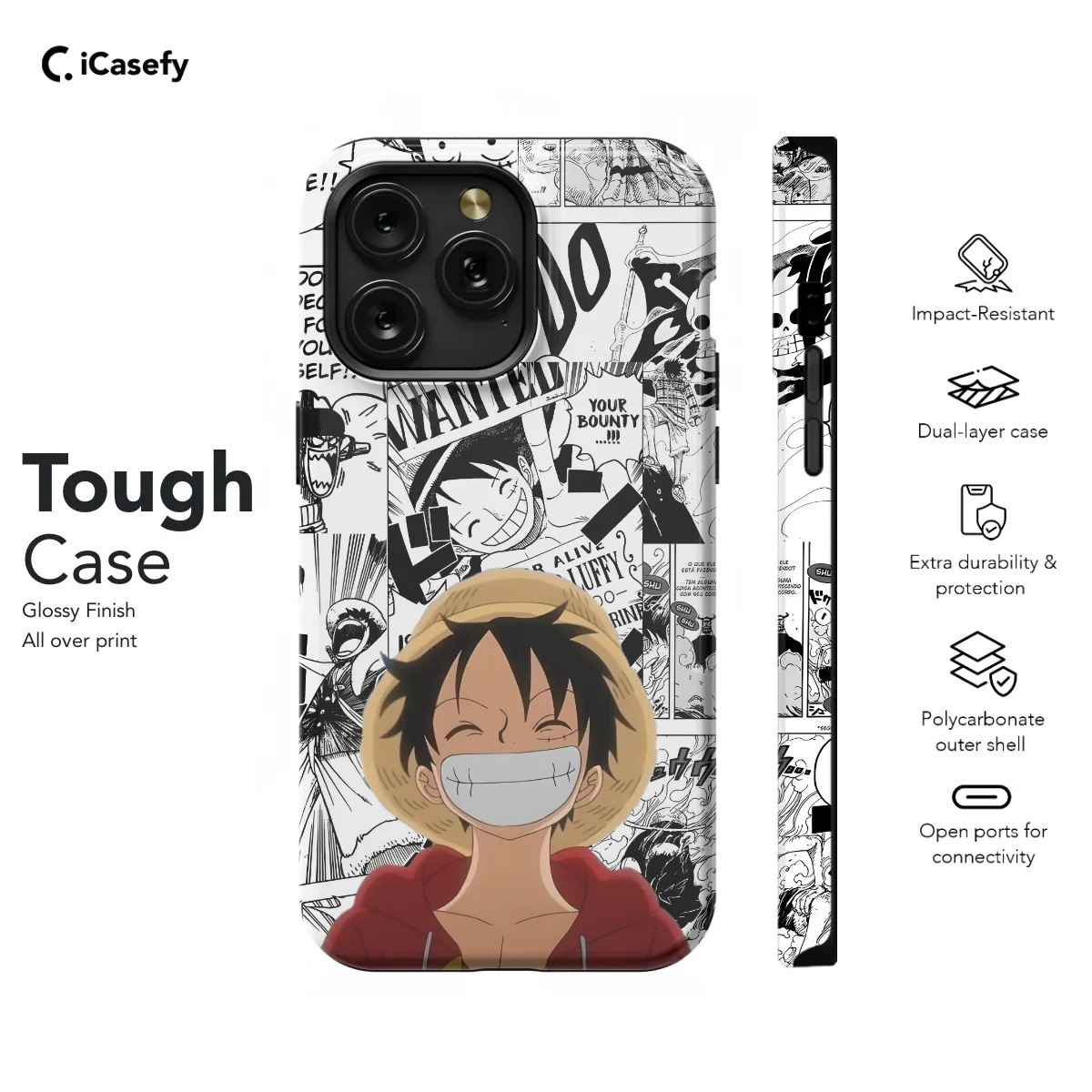 Anime One Piece Monkey D. Luffy Phone Case iPhone Samsung Pixel & More 80