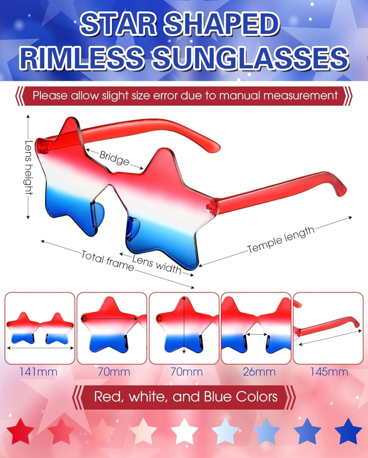 Anisa Patriotic Star Sunglasses