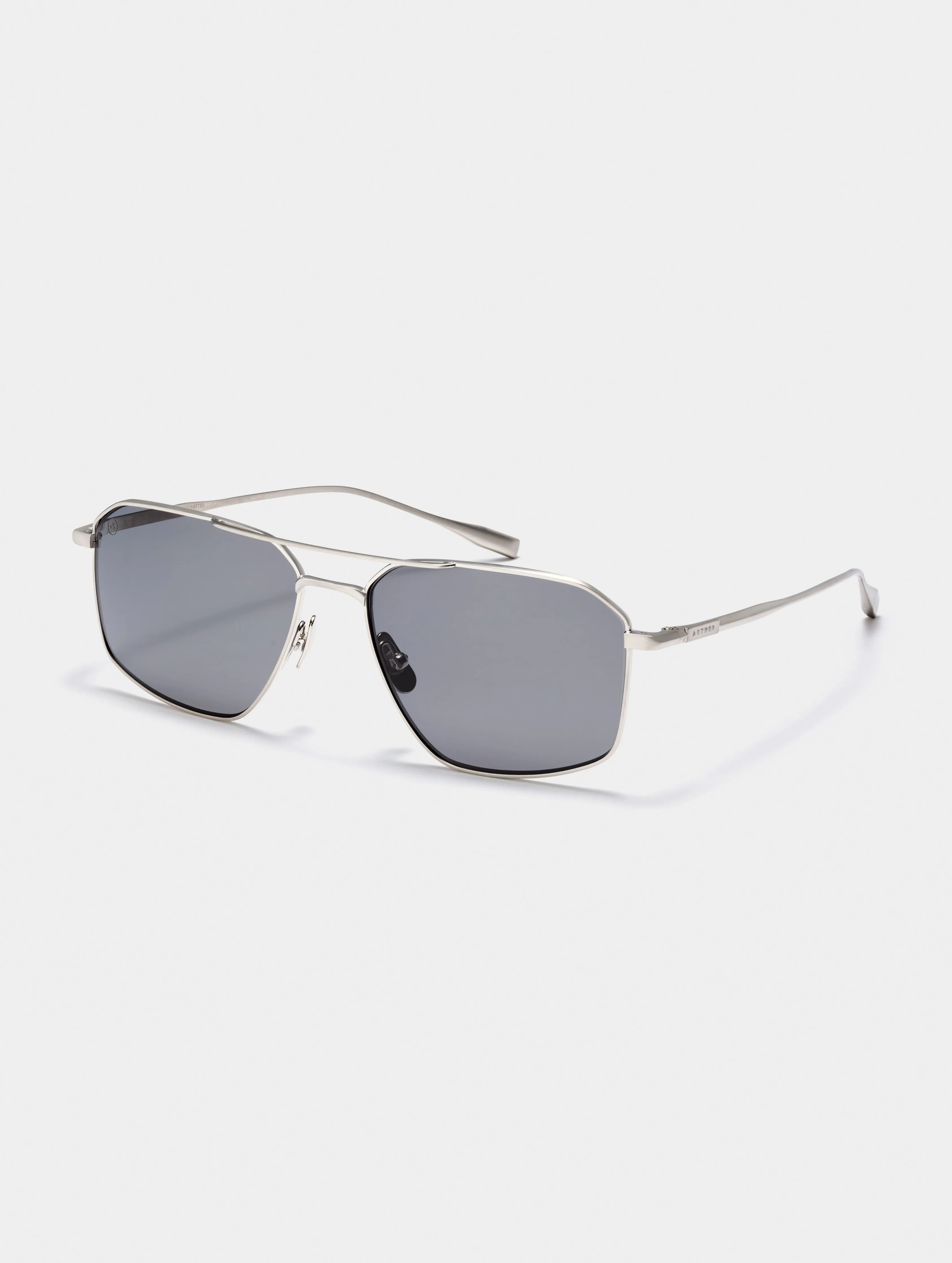 Arches Sunglass - Brushed Silver (Grey Lens)