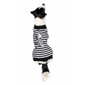 Armitage Skull & Cross Bones Halloween Dog Jumper 12