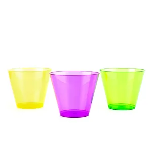 Assorted Neon Tumblers - 50 count - 9 ounce