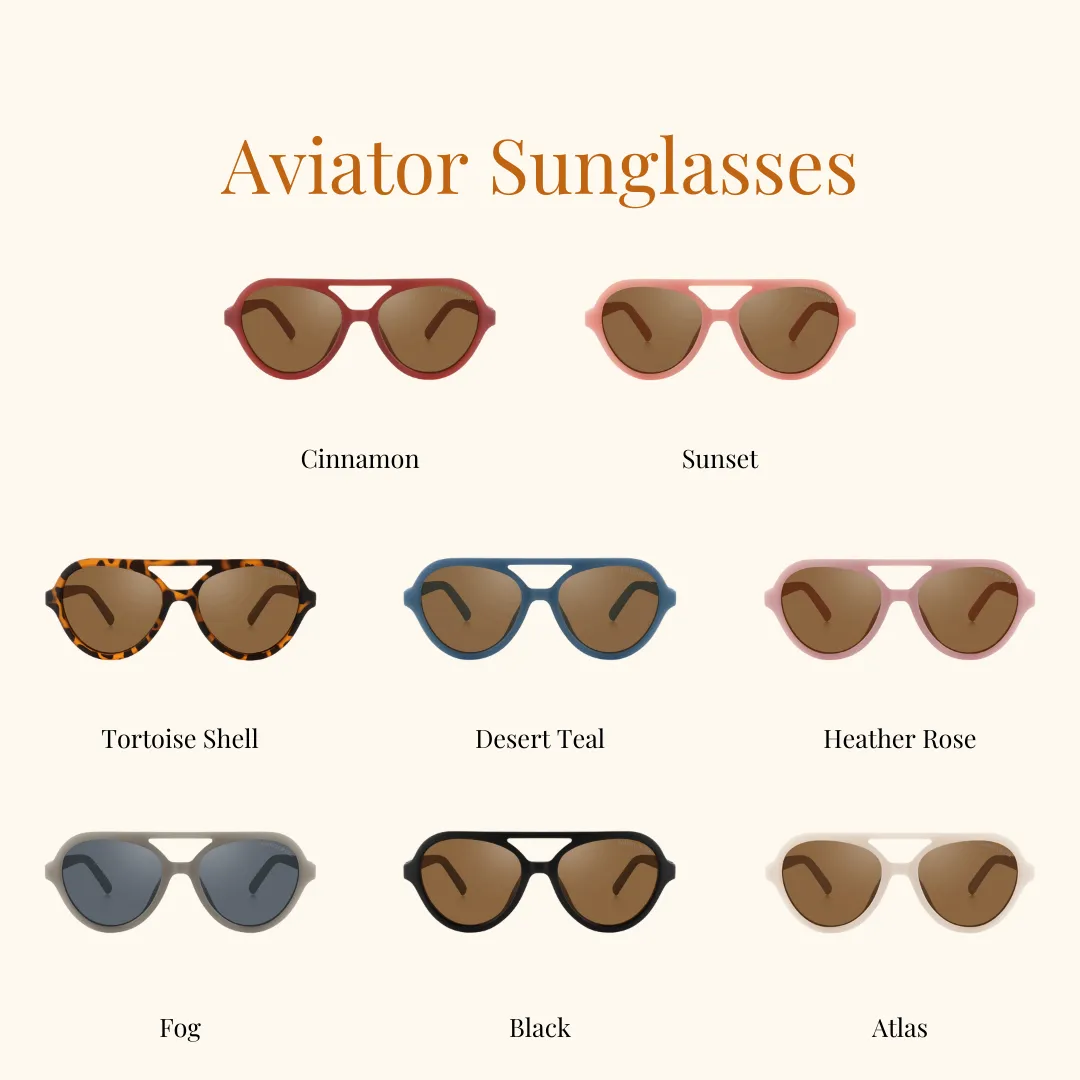 AVIATOR : SEMI-BENDABLE & POLARIZED SUNGLASSES | DESERT TEAL