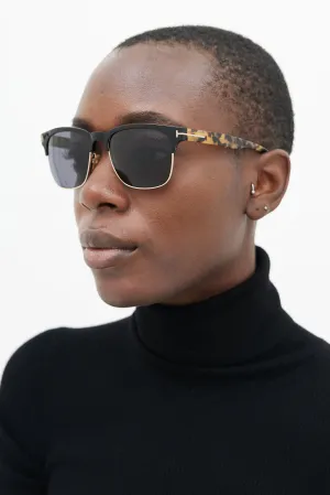 Black & Brown TF386 Clubmaster Sunglasses