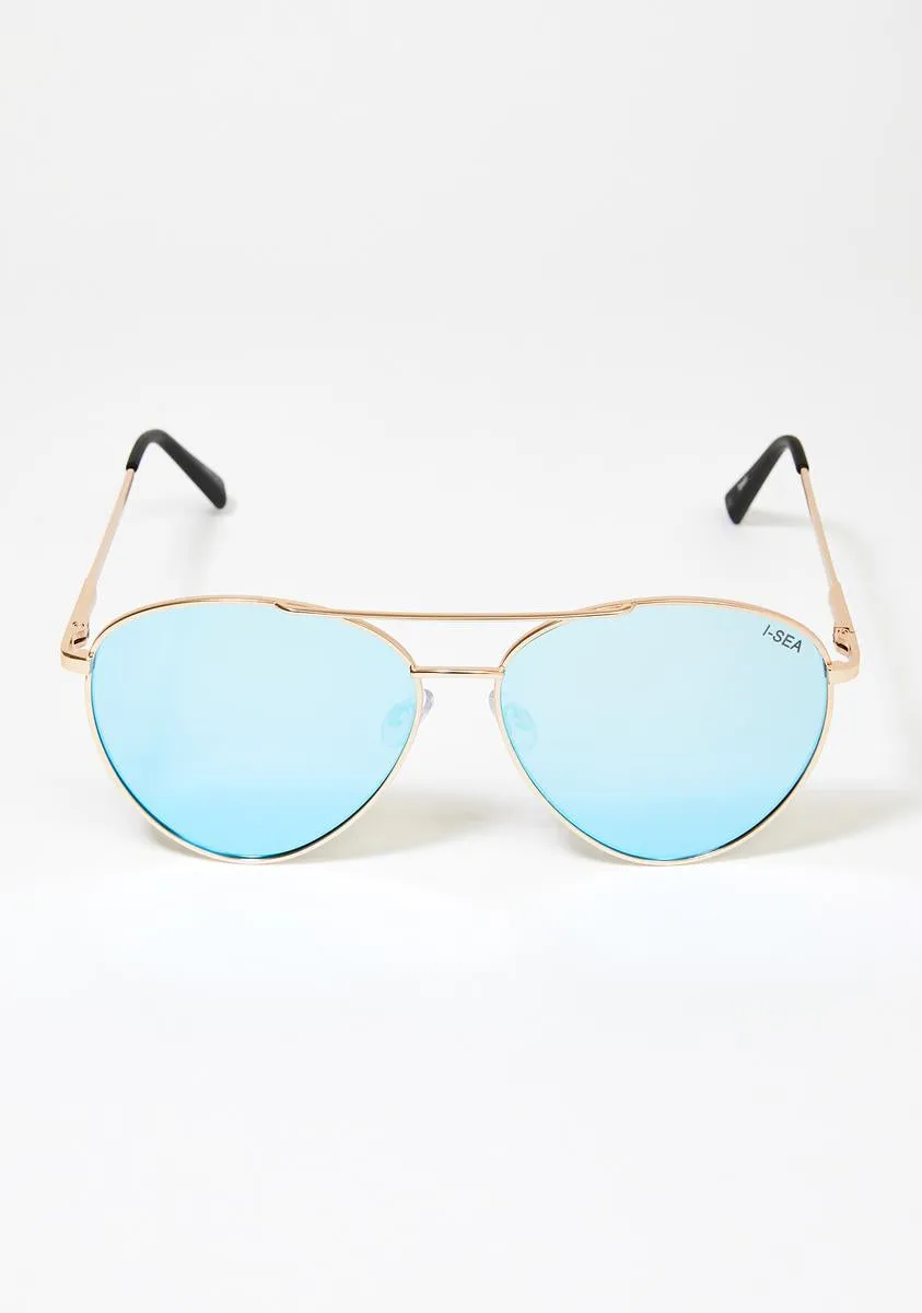 Blue Charlie Aviator Sunglasses