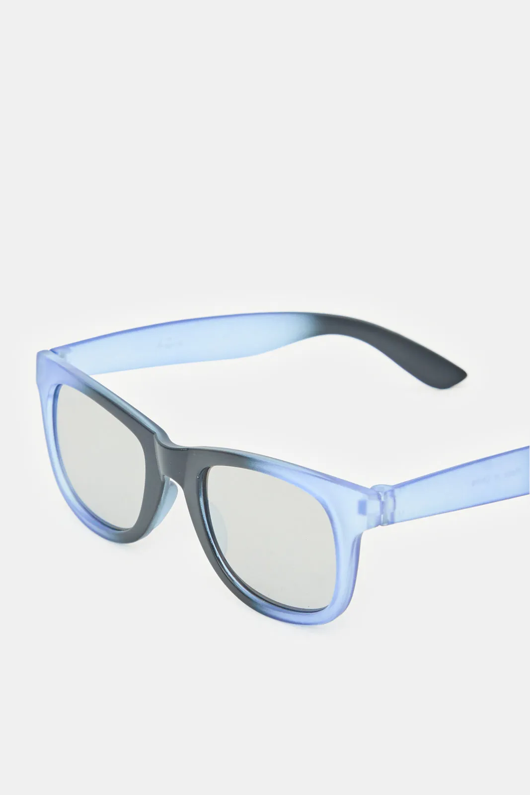 Boys Blue And Black Wayfarer Embellished Sunglasses