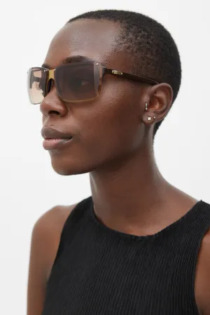 Brown CL2122 Rectangle Sunglasses