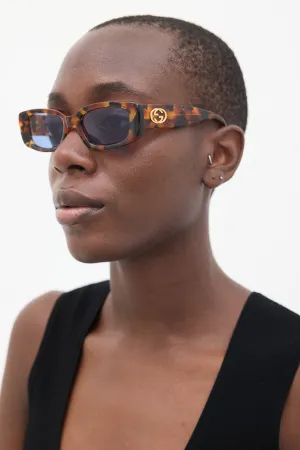 Brown GG2409S Rectangular Sunglasses