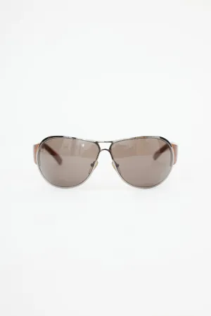 Brown SPR57G Rectangular Sunglasses