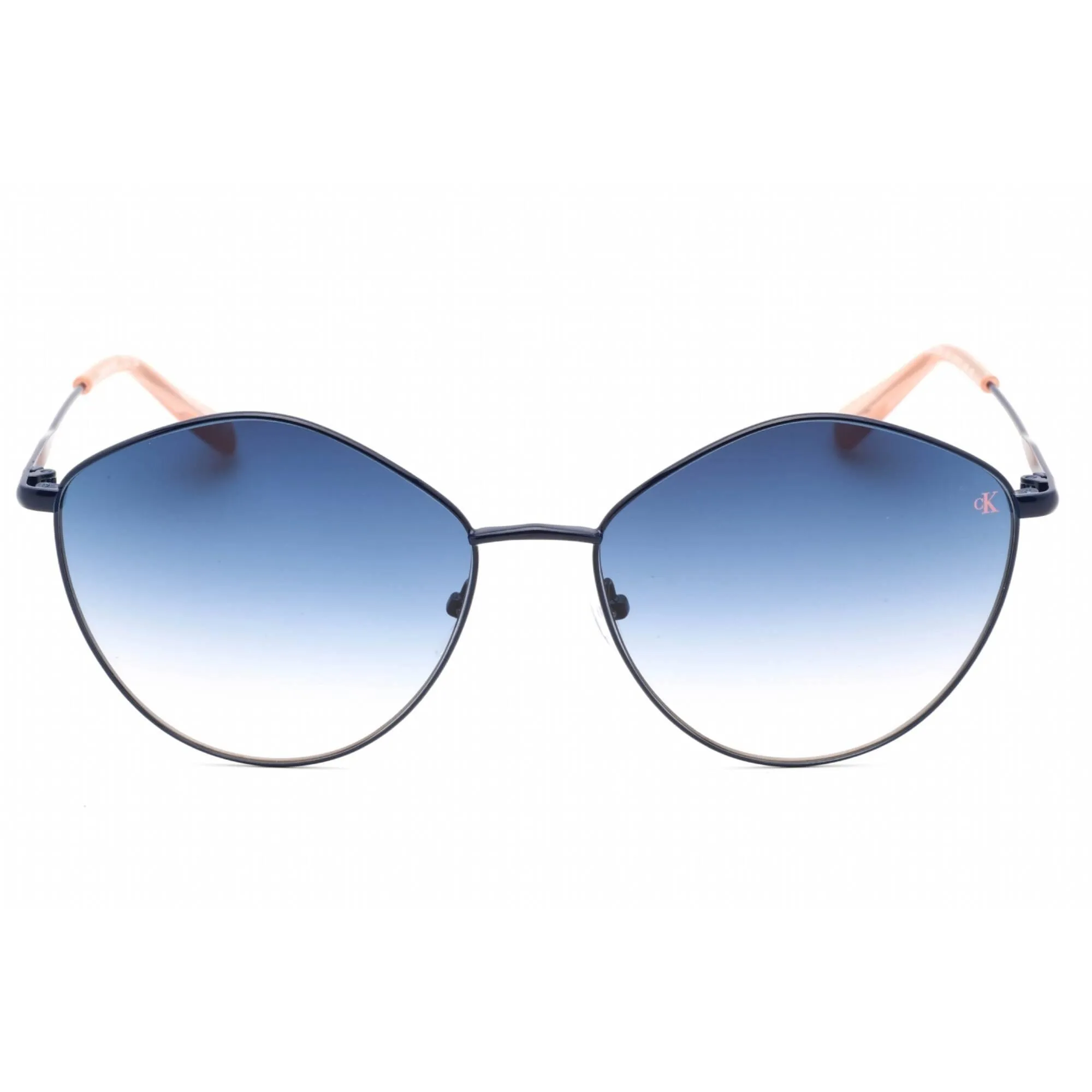 Calvin Klein Jeans Women's Sunglasses - Navy Metal Oval Shape Frame | CKJ22202S 405