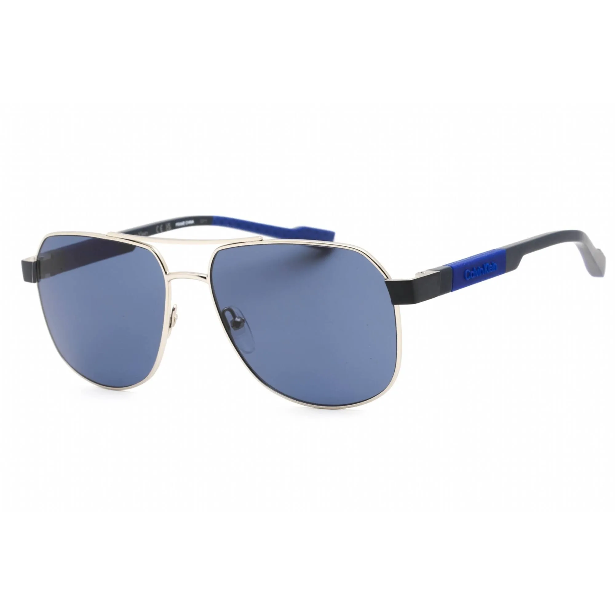 Calvin Klein Men's Sunglasses - Gold Rectangular Shape Frame Blue Lens | CK23103S 717