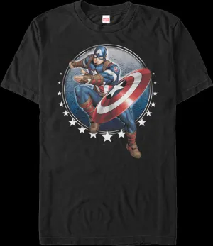 Captain America Shield Toss Marvel Comics T-Shirt