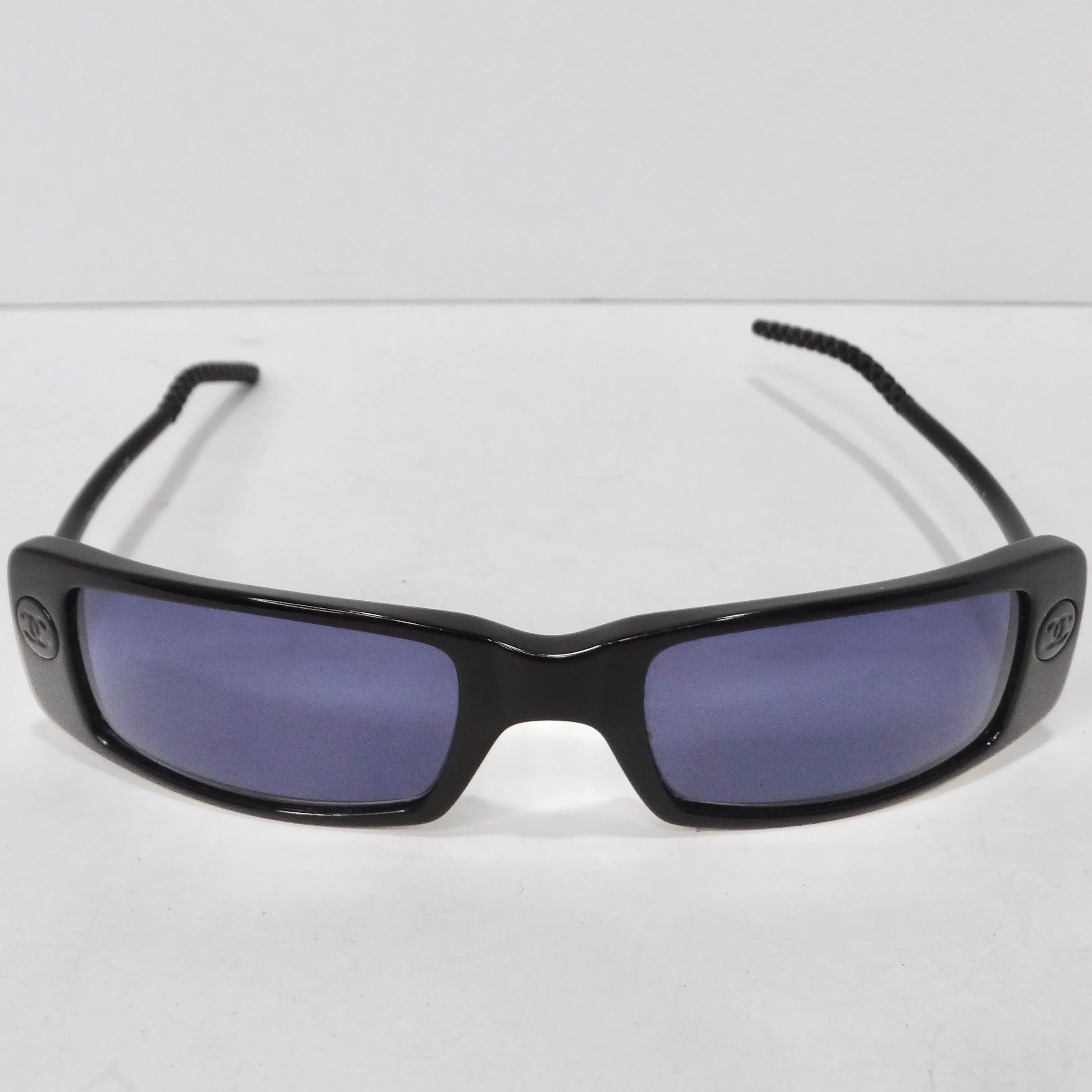 Chanel Black Y2K Square Frame Sunglasses