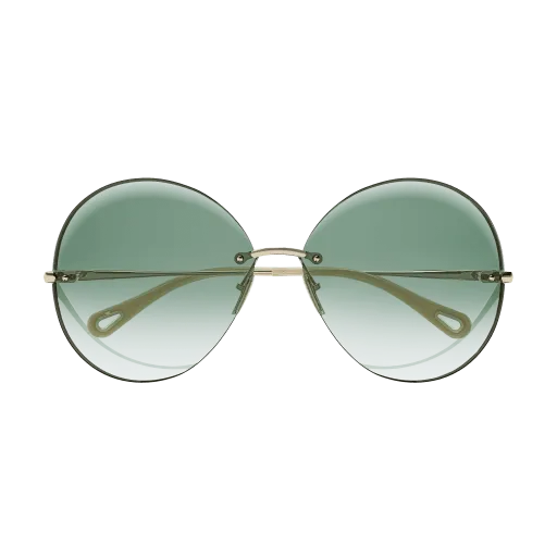 Chloe Round Frame Sunglasses, Blue