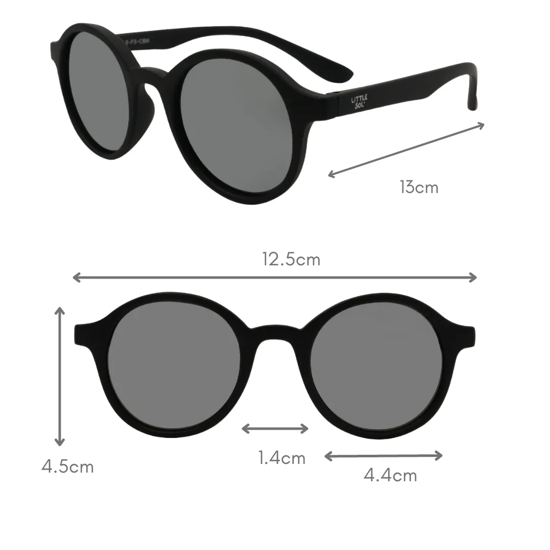 Cleo - Black Mirrored Kids Sunglasses