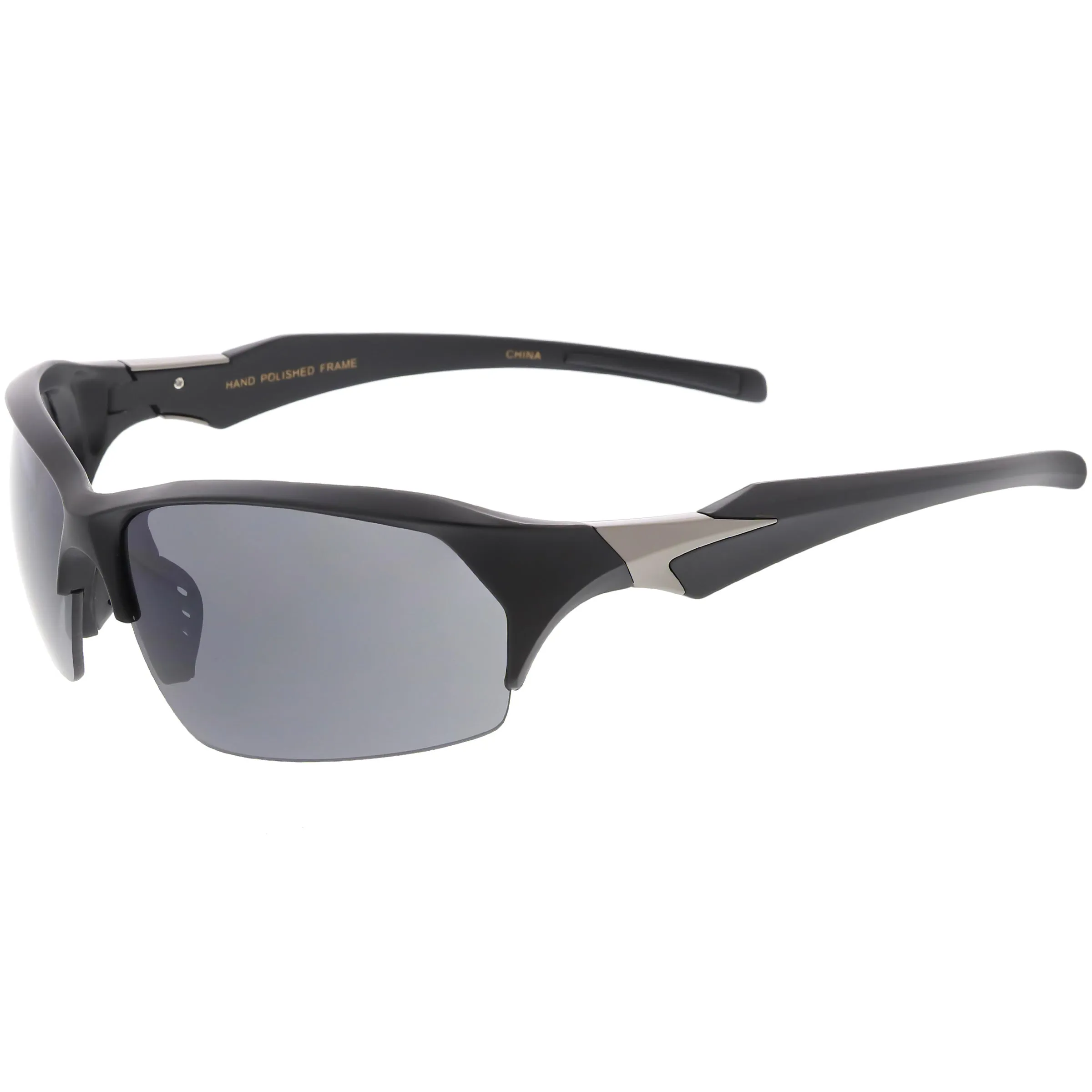 Competition Half Frame TR-90 Sports Wrap Sunglasses C807