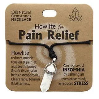 Crystal Necklace - Howlite for Pain Relief