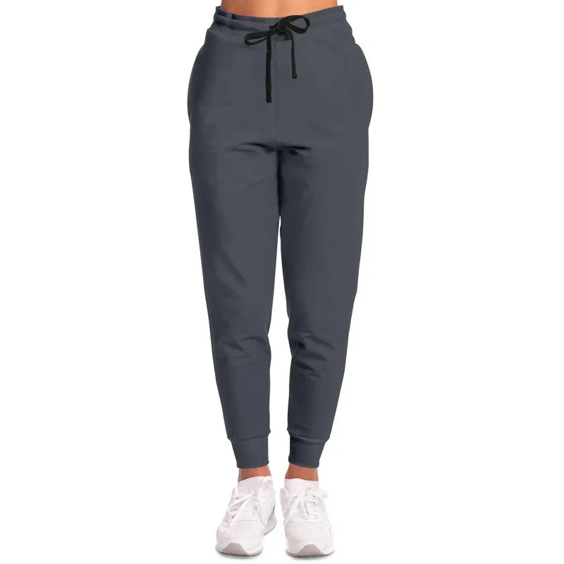 Dark Blue Gray Joggers | Unisex | with PLUS sizes | Dark Pale Blue Gray | C10M10Y0K80