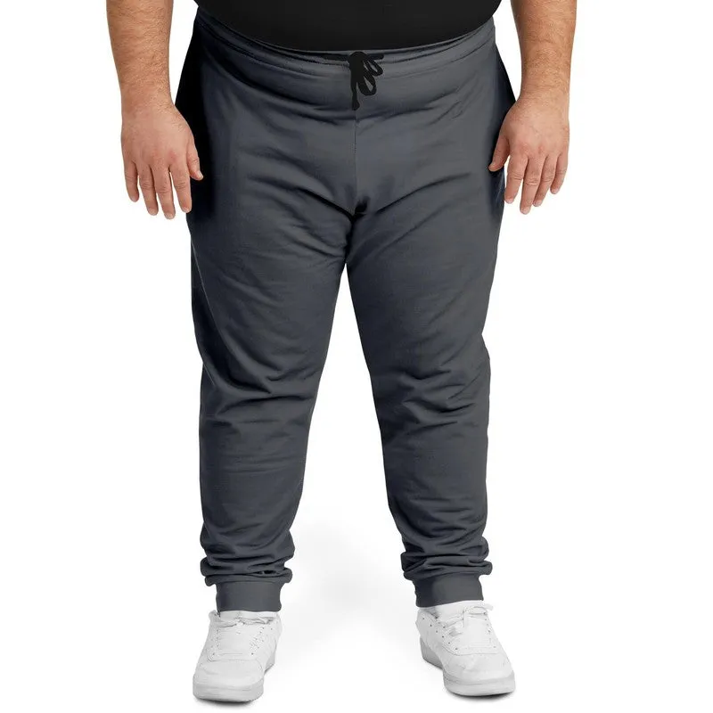 Dark Blue Gray Joggers | Unisex | with PLUS sizes | Dark Pale Blue Gray | C10M10Y0K80