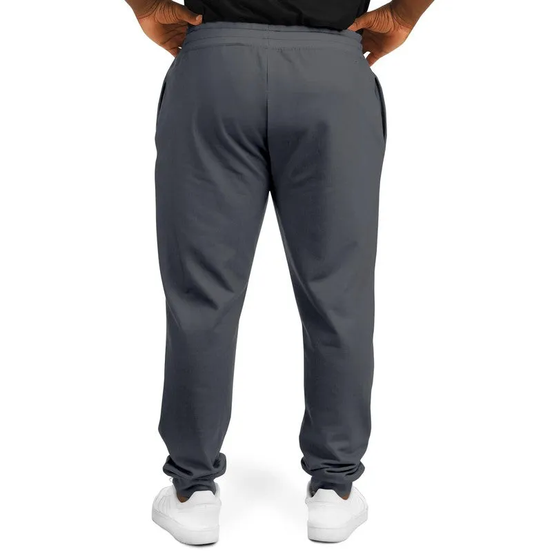 Dark Blue Gray Joggers | Unisex | with PLUS sizes | Dark Pale Blue Gray | C10M10Y0K80