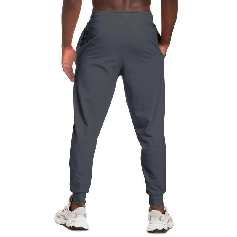 Dark Blue Gray Joggers | Unisex | with PLUS sizes | Dark Pale Blue Gray | C10M10Y0K80