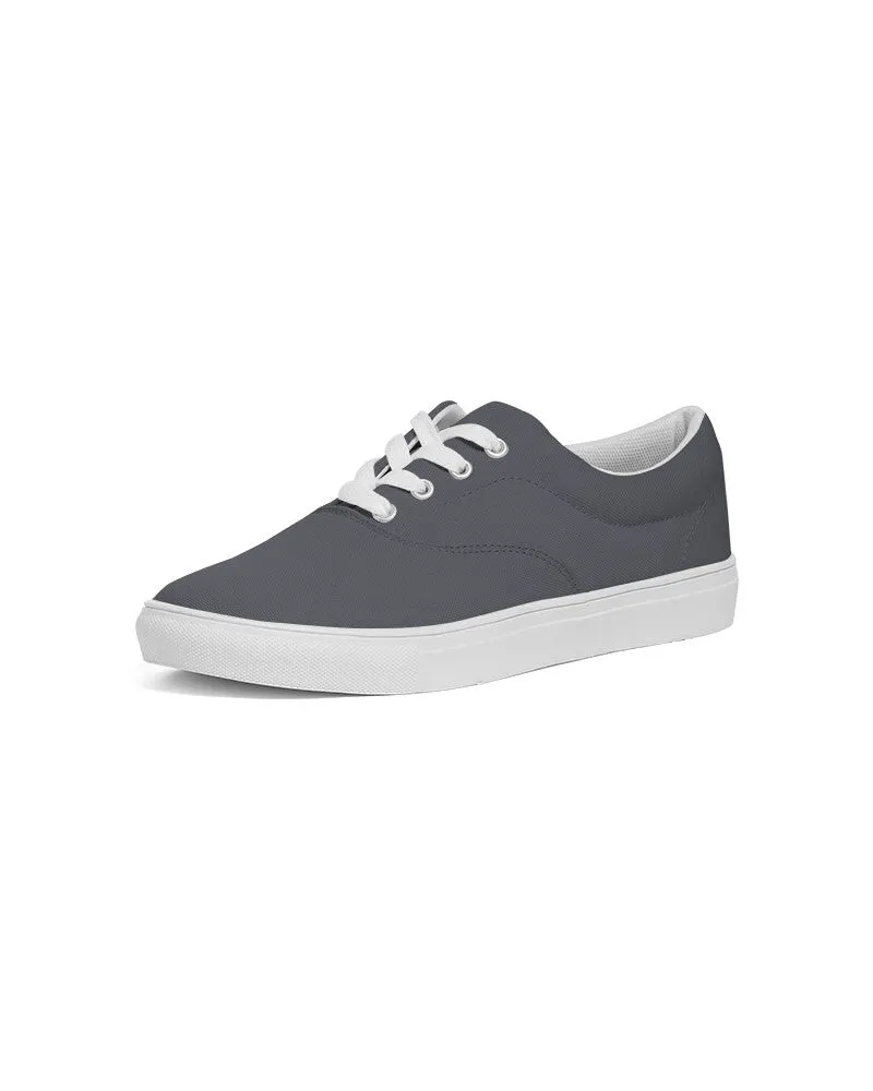 Dark Blue Gray Men's Canvas Sneakers | Men's | Dark Pale Blue Gray | C10M10Y0K80