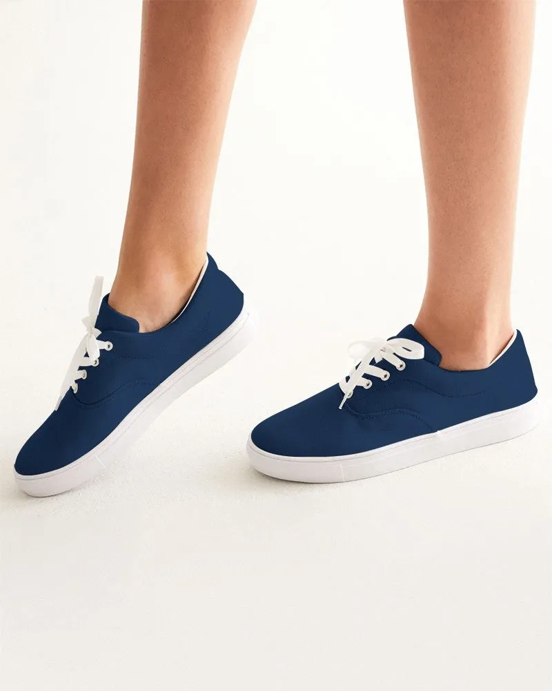 Dark Blue Women's Canvas Sneakers | Women's | Dark Pure Blue | C100M50Y0K80