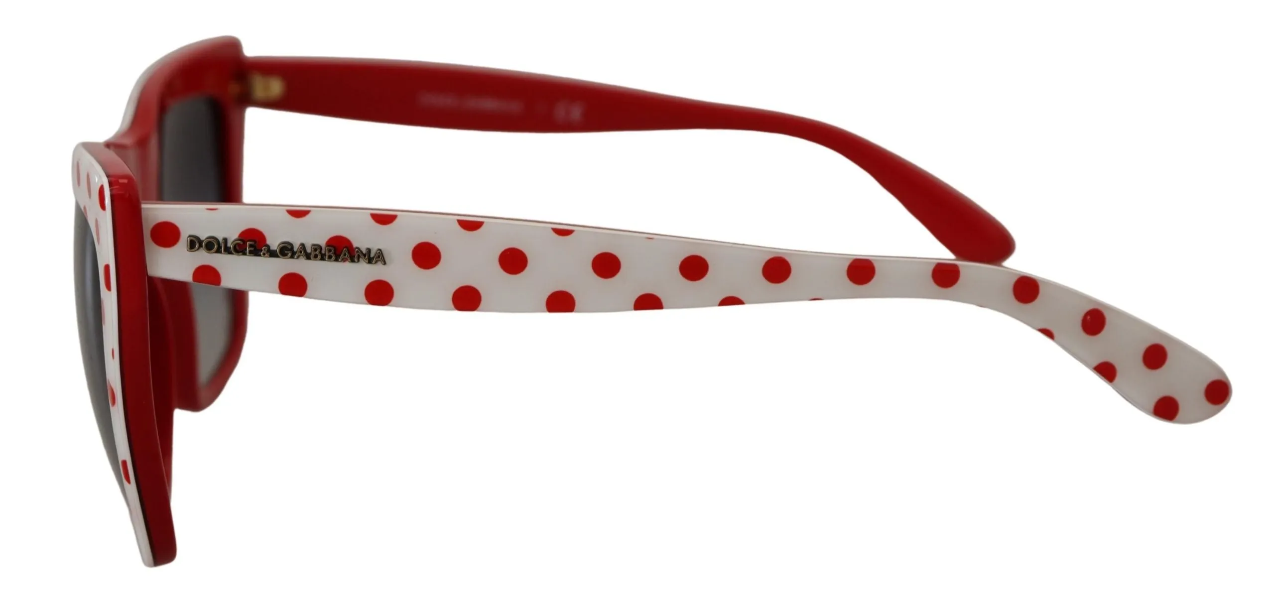 Dolce & Gabbana Chic Red and White Polka Dot Sunglasses