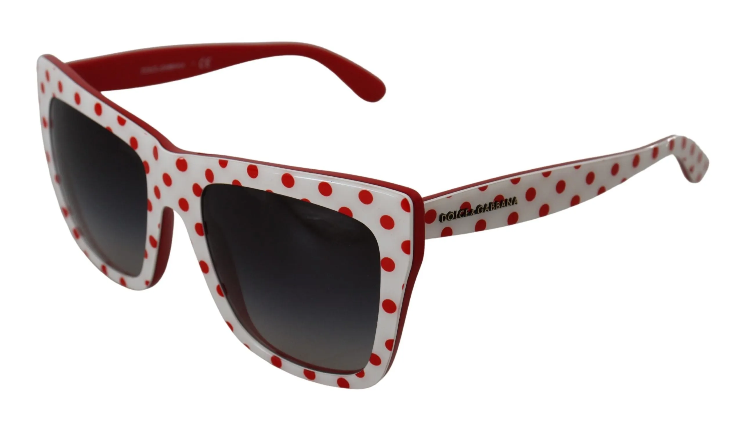 Dolce & Gabbana Chic Red and White Polka Dot Sunglasses