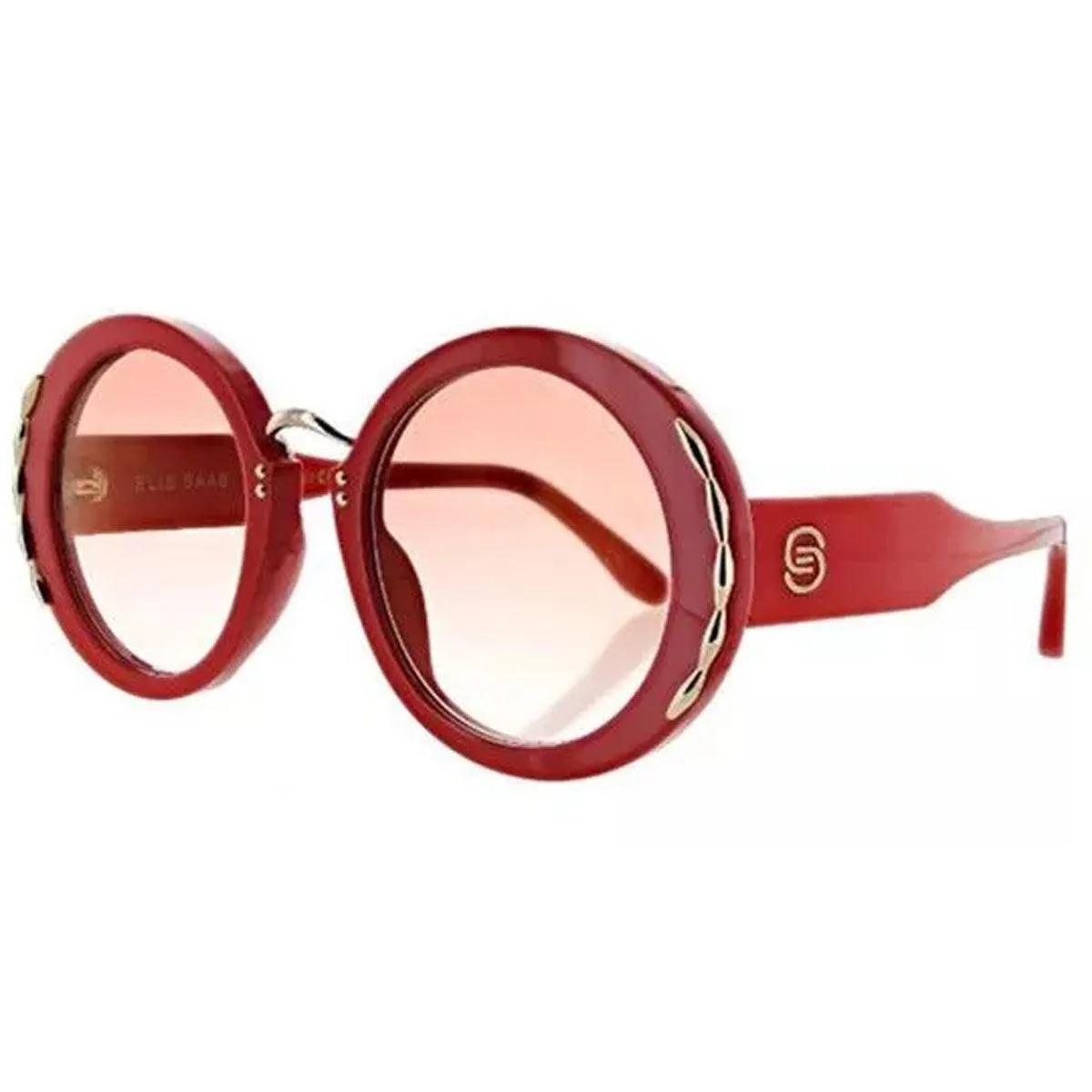 Elie Saab Women's Sunglasses - Red Round Frame Gradient Lens | 013S-0C9A30-51-23-145