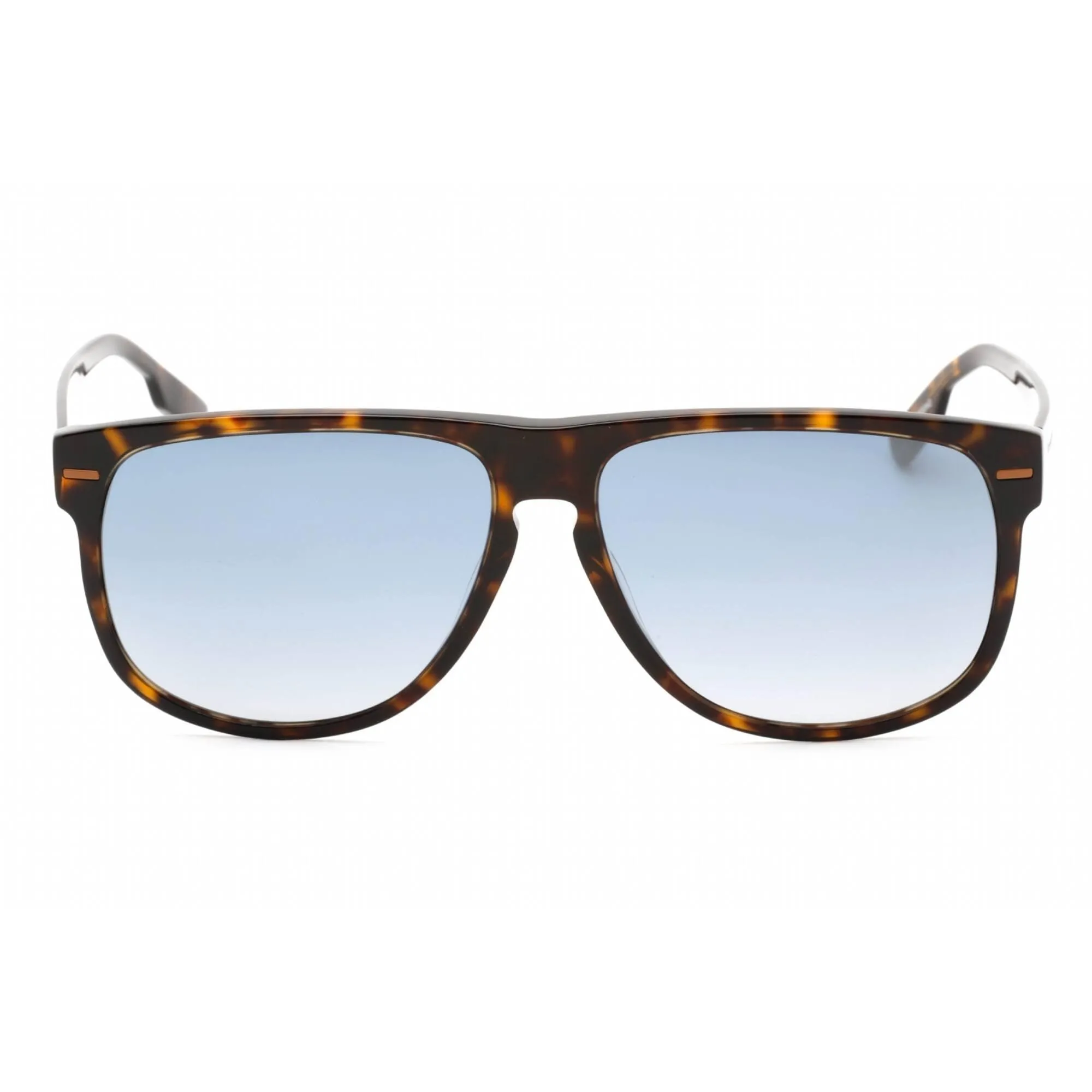 Ermenegildo Zegna Men's Sunglasses - Full Rim Dark Havana Plastic Pilot | EZ0201 52X