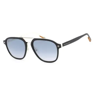 Ermenegildo Zegna Men's Sunglasses - Matte Blue and White Plastic Frame | EZ0159-D 92X