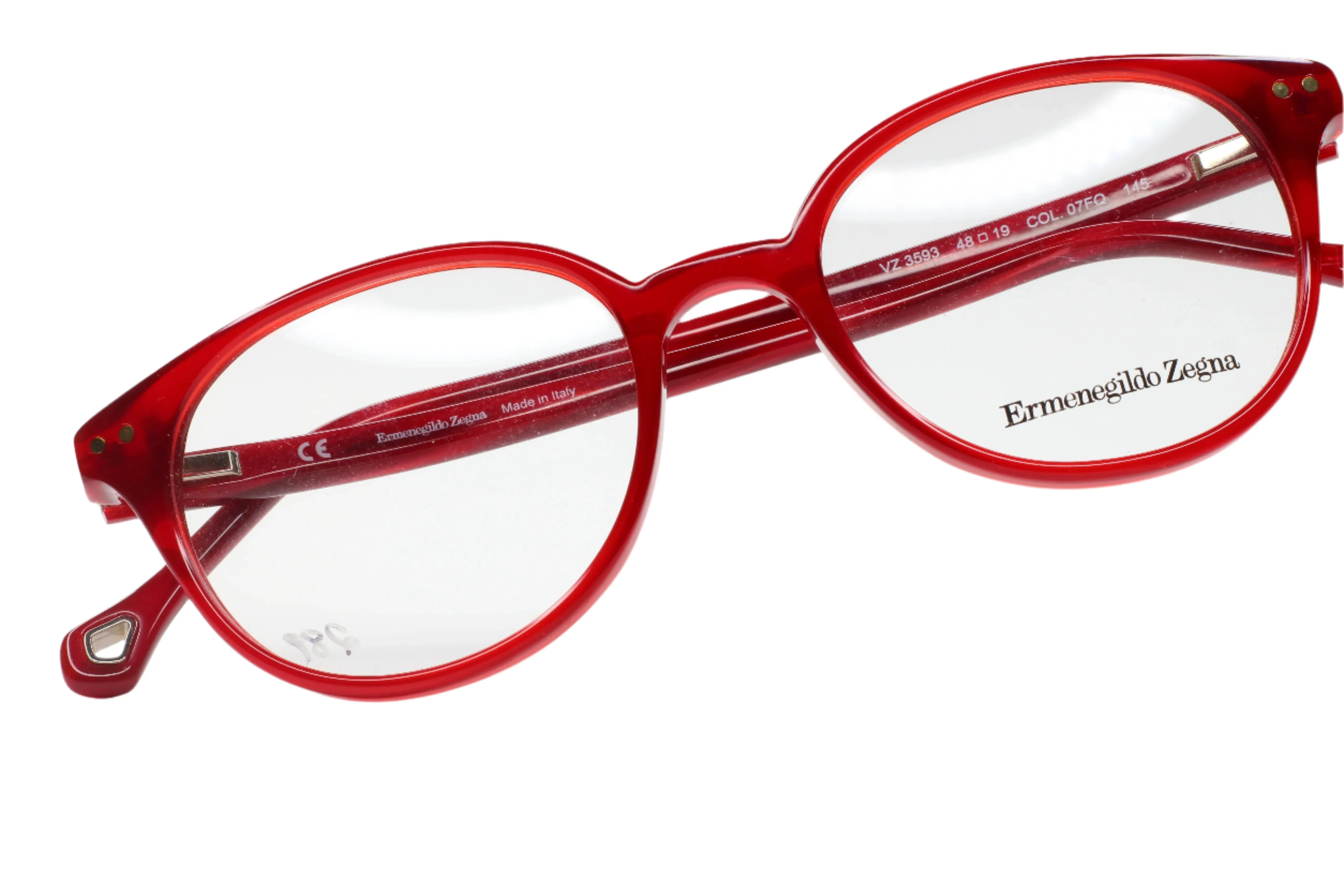 Ermenegildo Zegna VZ3593 07FQ Red Fashion Italy Eyeglasses