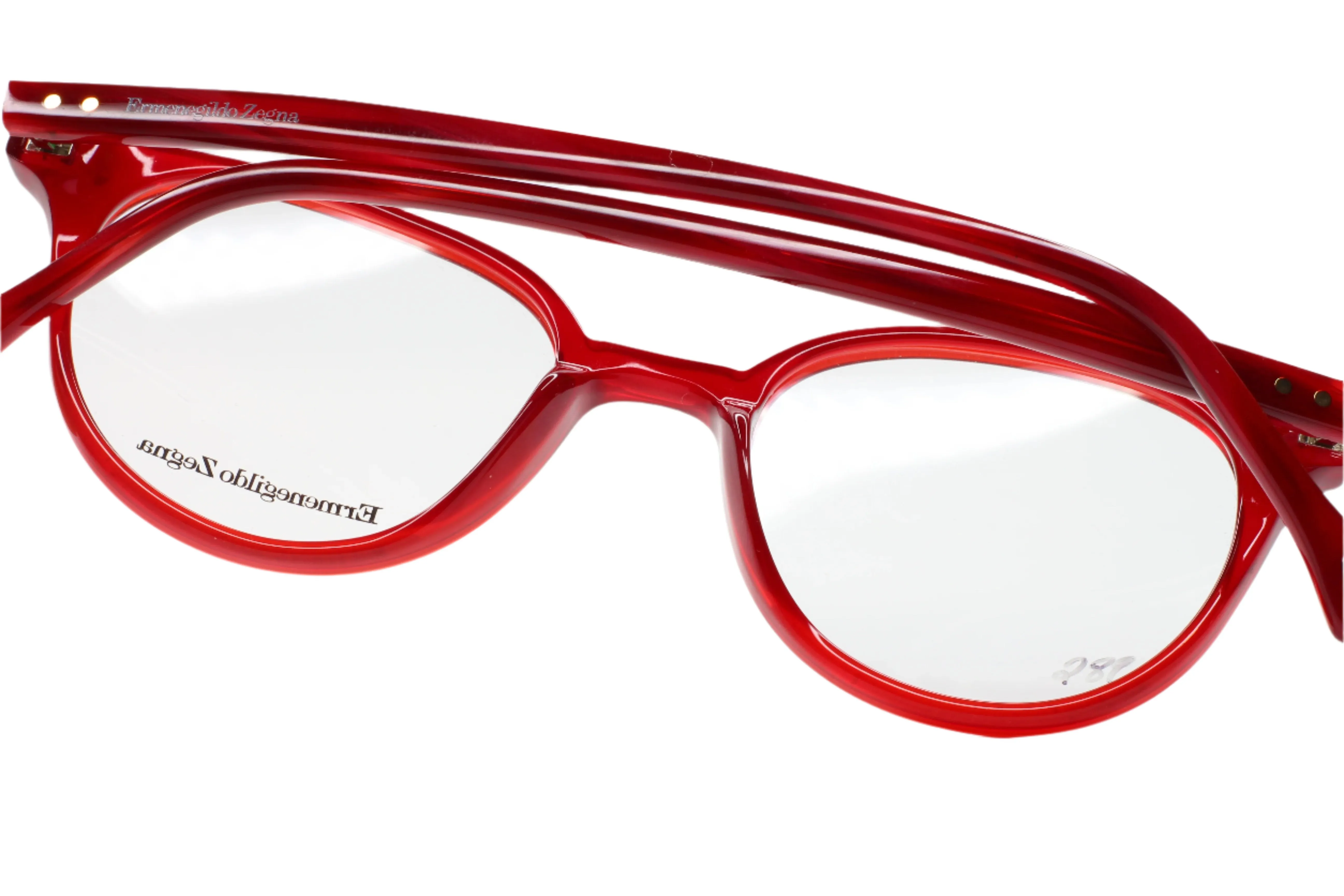 Ermenegildo Zegna VZ3593 07FQ Red Fashion Italy Eyeglasses