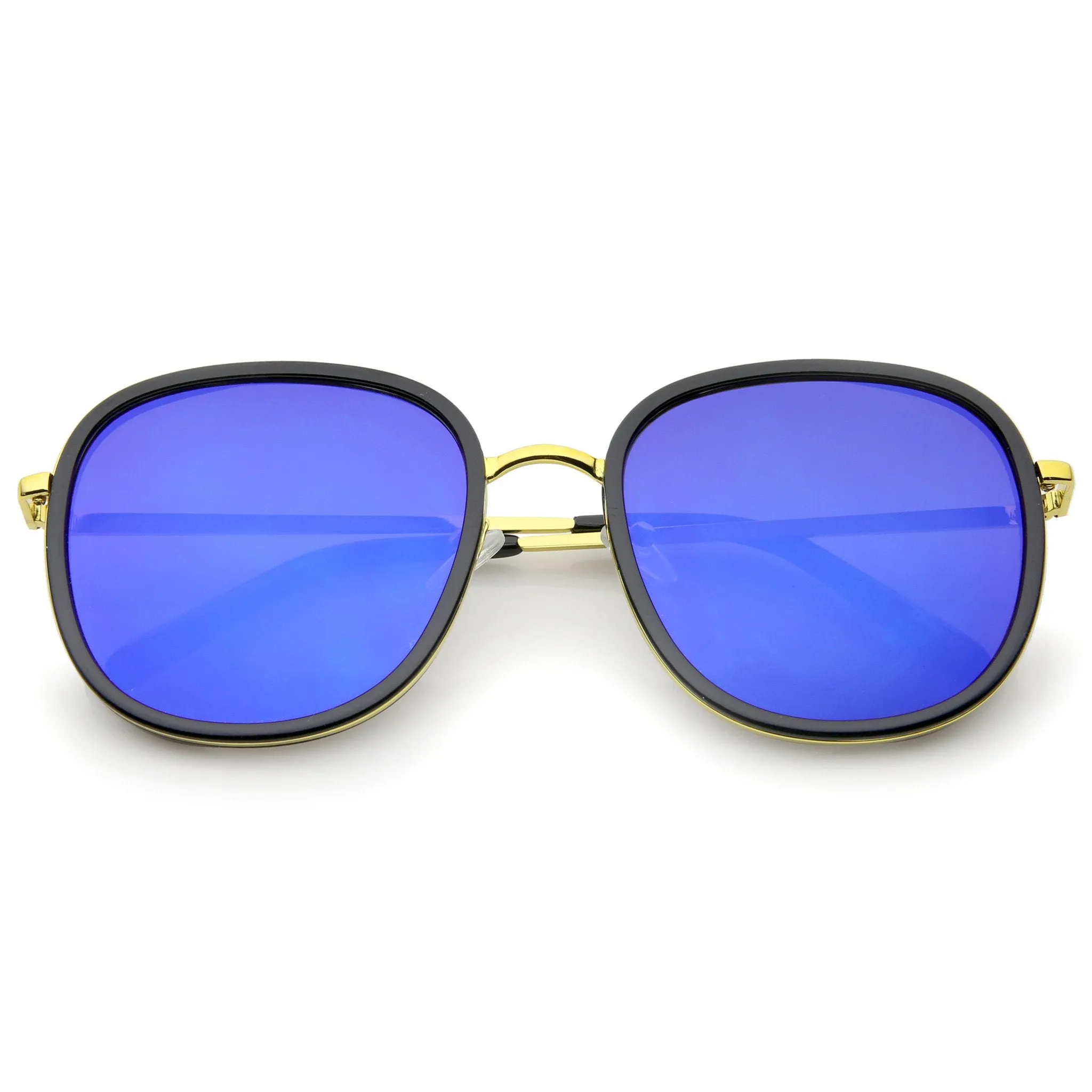 Euro Retro Modern Iridescent Mirror Lens Sunglasses A355