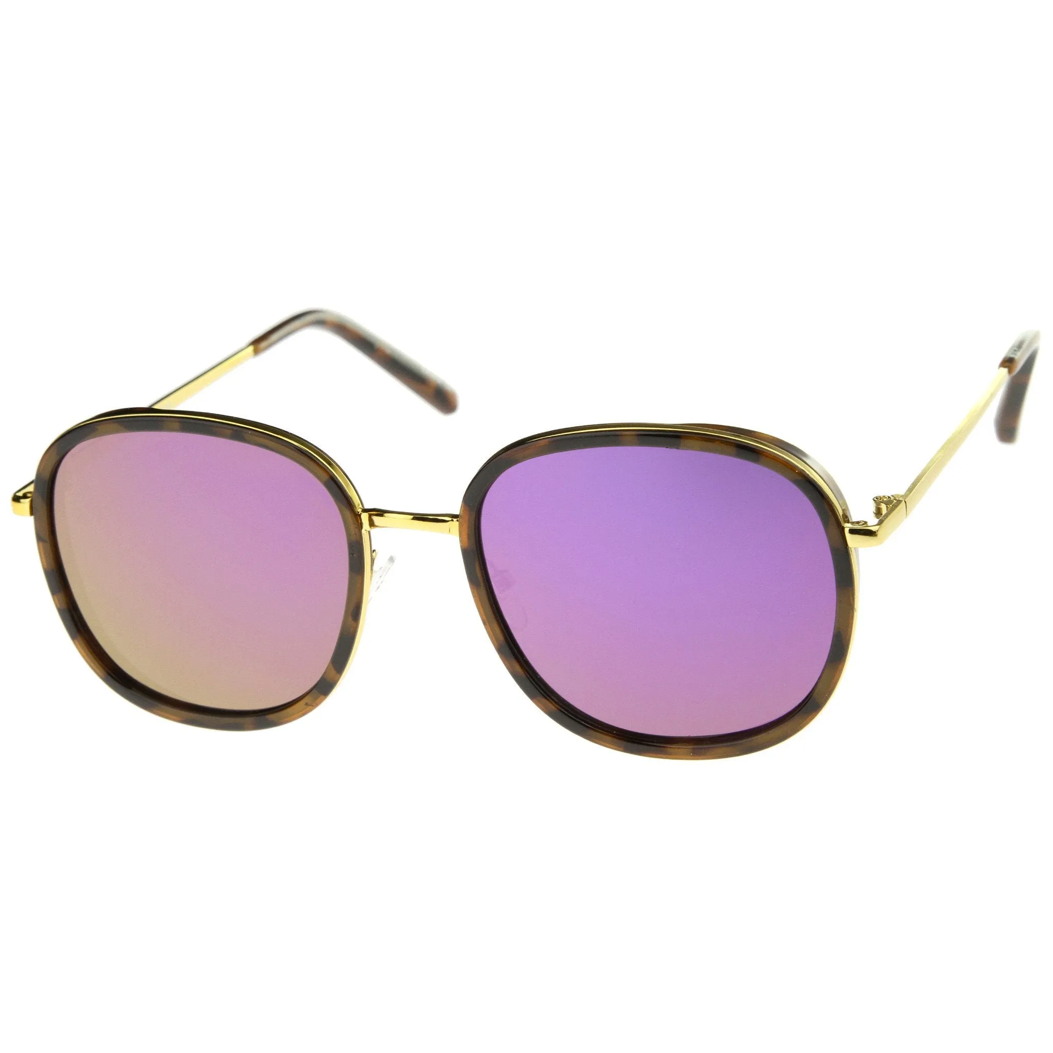 Euro Retro Modern Iridescent Mirror Lens Sunglasses A355