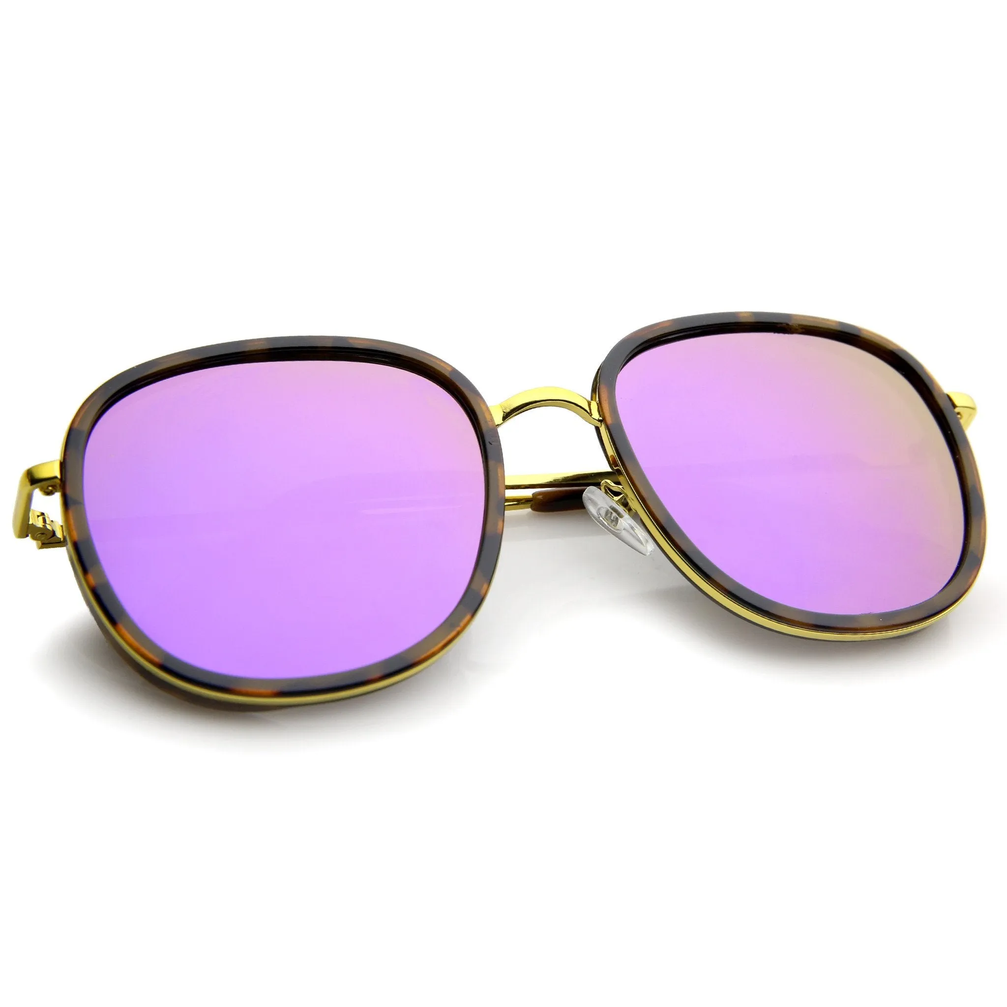 Euro Retro Modern Iridescent Mirror Lens Sunglasses A355