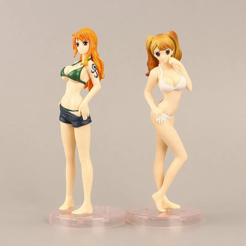 Exclusive One Piece Swimsuit Edition Set of 3 Action Figures | Boa Hancock, Nami, Brin | 18 cm