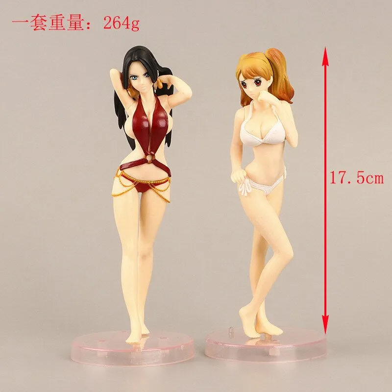 Exclusive One Piece Swimsuit Edition Set of 3 Action Figures | Boa Hancock, Nami, Brin | 18 cm