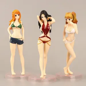 Exclusive One Piece Swimsuit Edition Set of 3 Action Figures | Boa Hancock, Nami, Brin | 18 cm