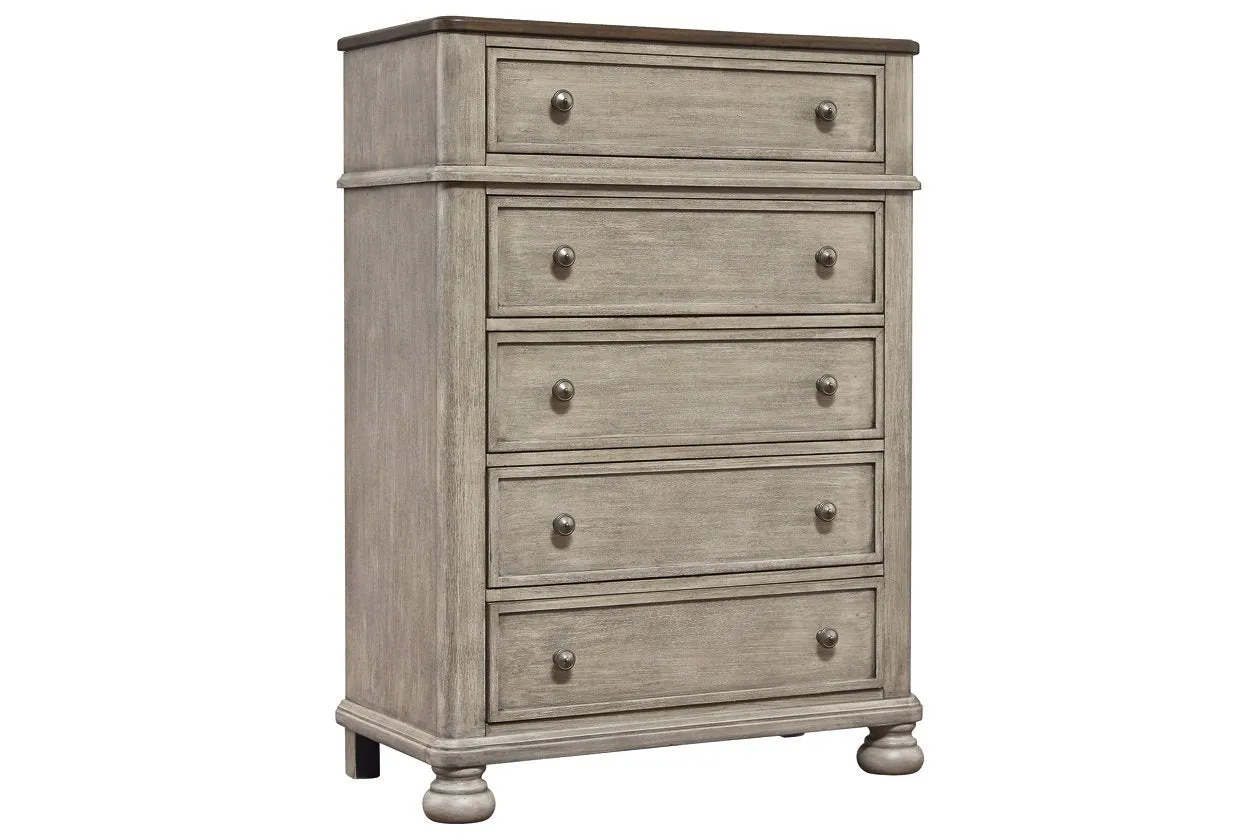 Falkhurst Gray/Brown Chest of Drawers