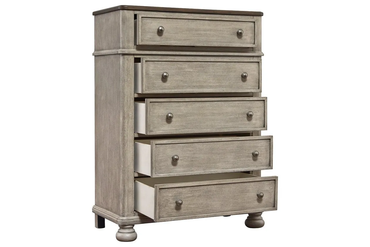 Falkhurst Gray/Brown Chest of Drawers