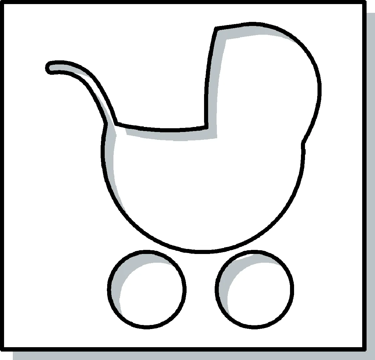 Family Parking Stall Baby Carriage Plastic Stencil