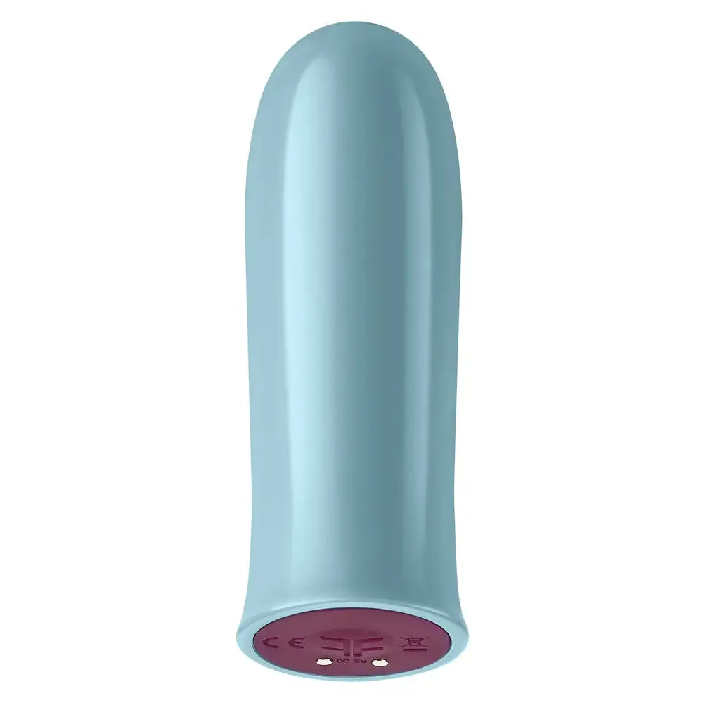 Femmefunn Silicone Blue Rechargeable Bullet Vibrator with Sleeve