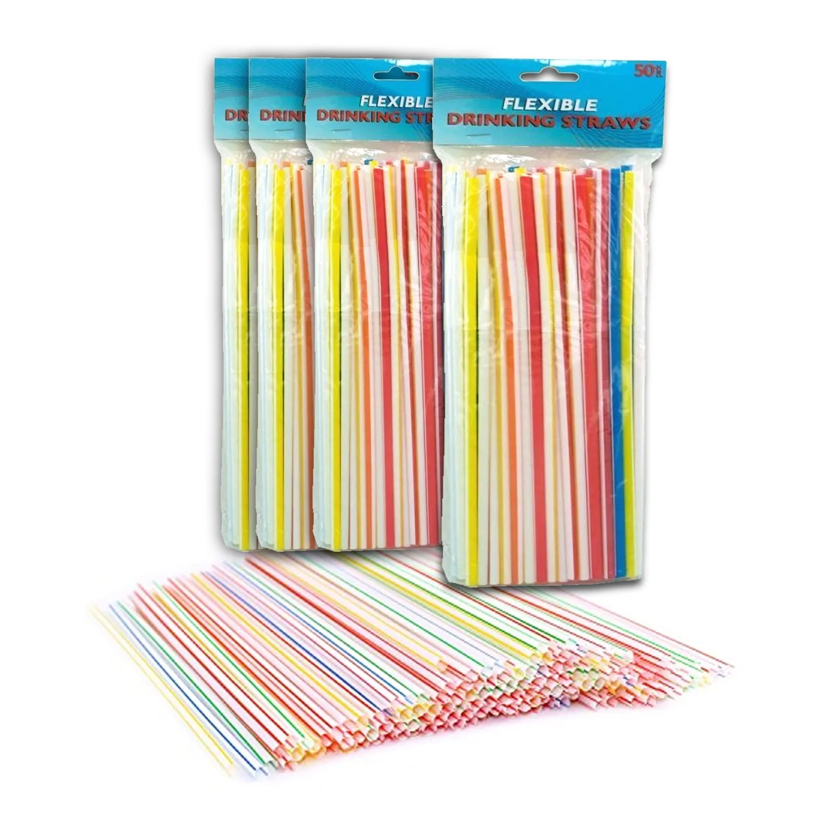 Flexible Drinking Straws - 200 count