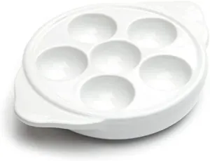 Fox Run Ceramic Escargot Plate - White