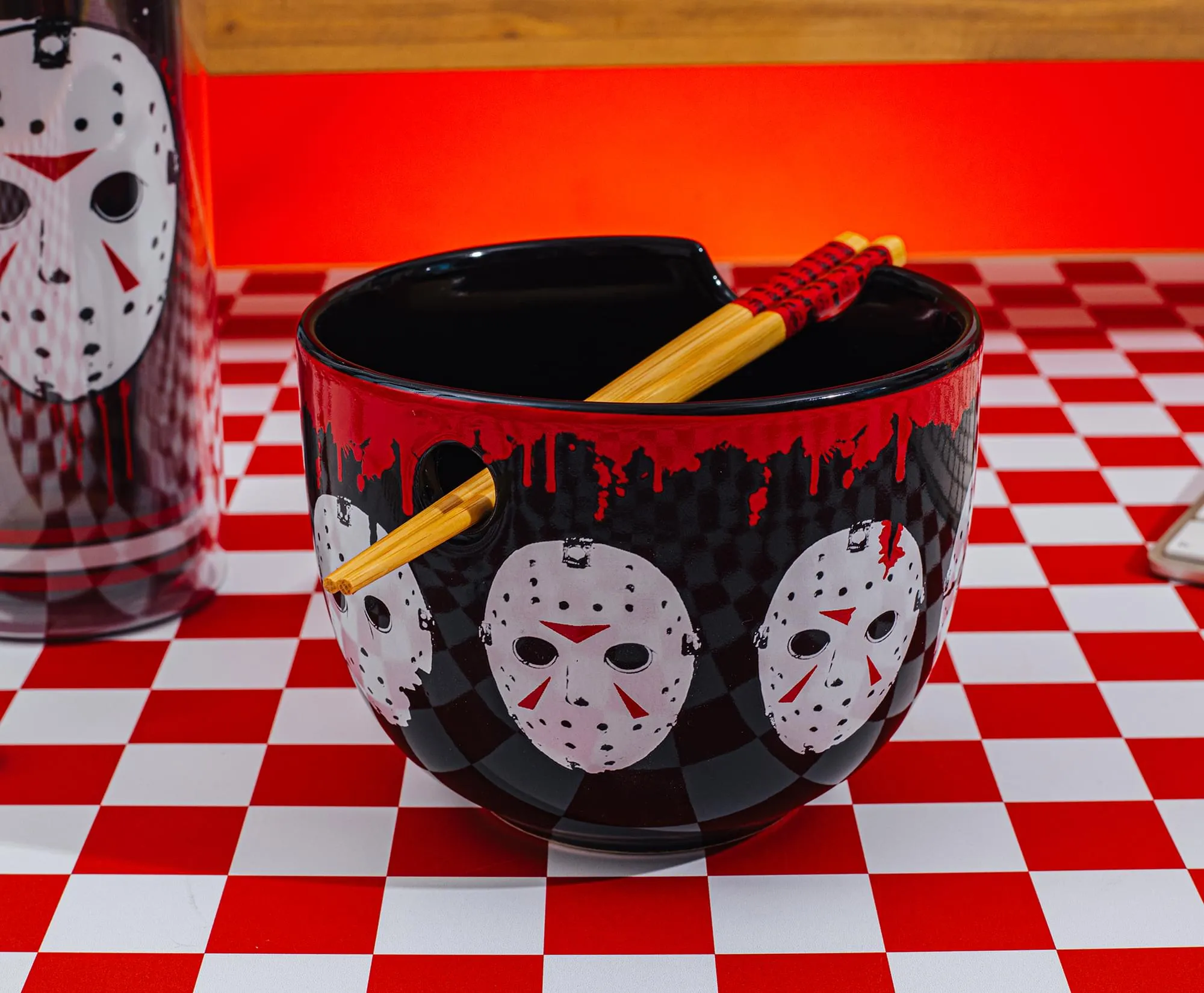 Friday The 13th Jason Voorhees Mask 20-Ounce Ramen Bowl and Chopstick Set